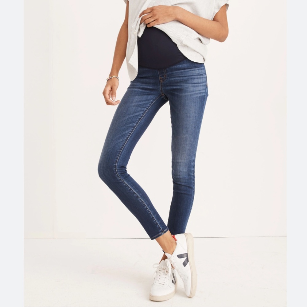 Madewell | Over the Belly Maternity Skinny Jeans in Danny Wash Full Panel